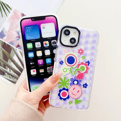 Groovy Stickers Designer Impact Proof Silicon Phone Case for iPhone