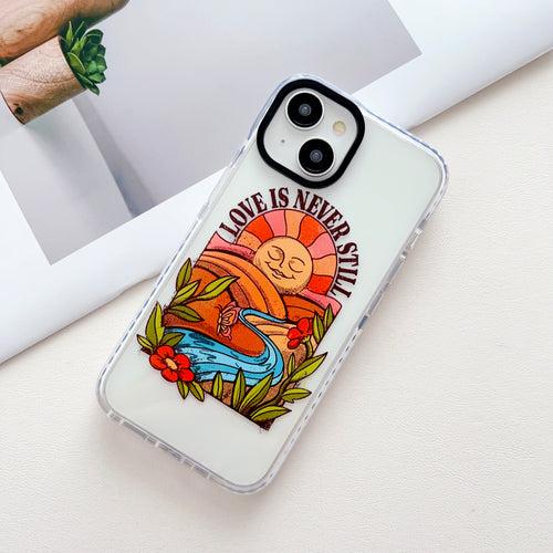 Love Is Never Still Designer Impact Proof Silicon Phone Case for iPhone