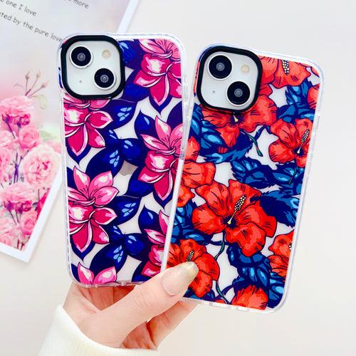 Bright Floral Designer Impact Proof Silicon Phone Case for iPhone