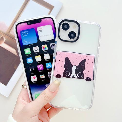 Peeping Dog Designer Impact Proof Silicon Phone Case for iPhone