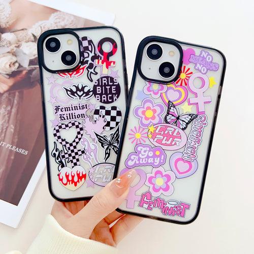 Girl Power Designer Impact Proof Silicon Phone Case for iPhone