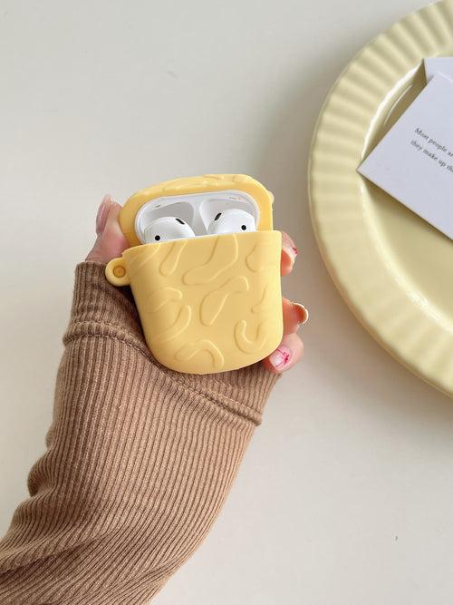 Cute Slipper Design 3D Silicon Airpod Case ( Yellow )