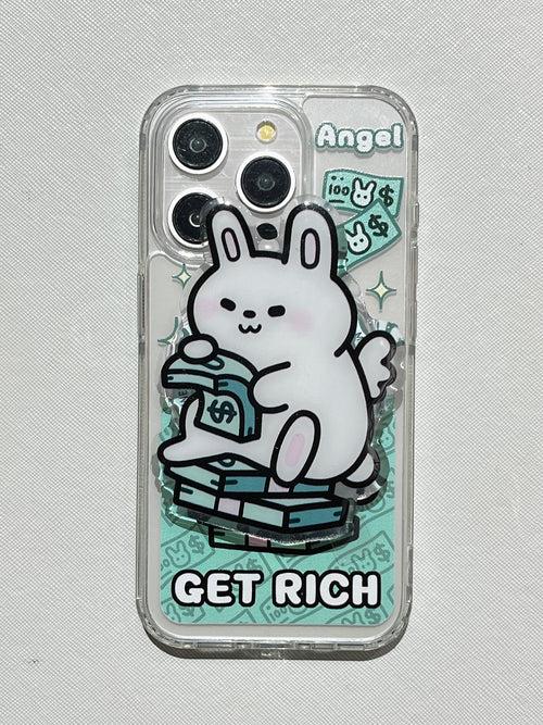 Get Rich Designer Silicon Case for iPhone With Magsafe Holder