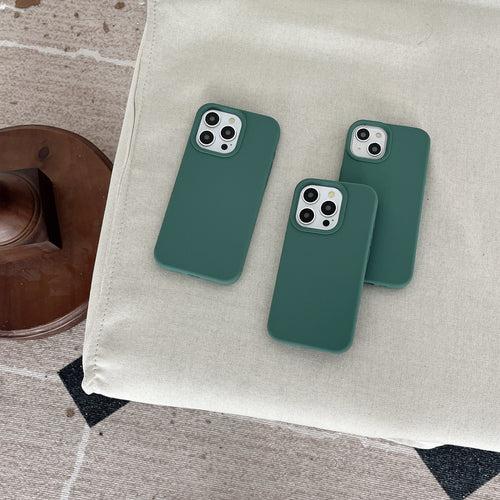Liquid Silicon Case for iPhone ( Pine Green )