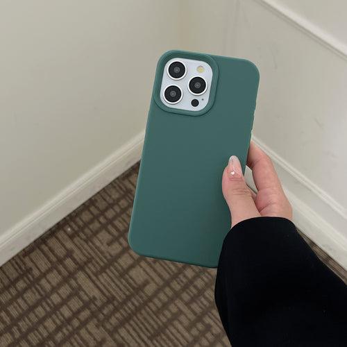 Liquid Silicon Case for iPhone ( Pine Green )