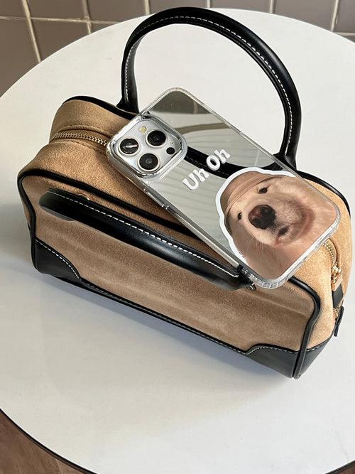 Uh oh ! Cute Dog Mirror Designer Silicon Case