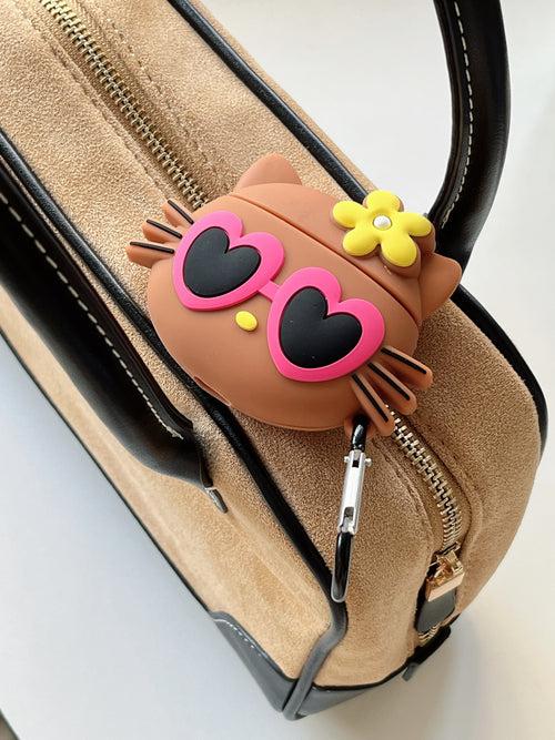 Cute Kitty In Sunglasses Silicon Airpod Case