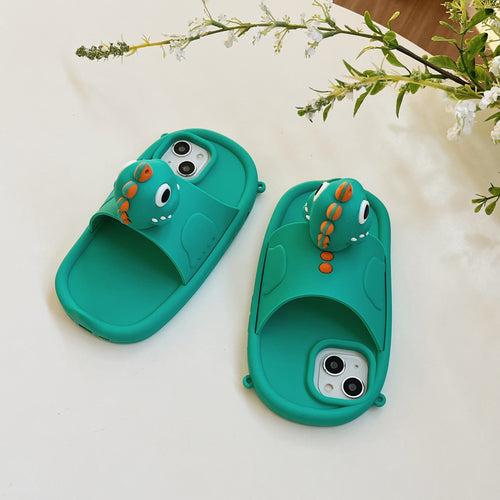 Cute Frog Slipper Style iPhone Case