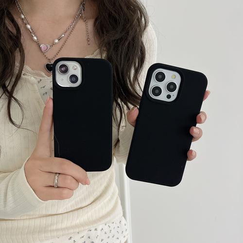 Liquid Silicon Case for iPhone ( Black )