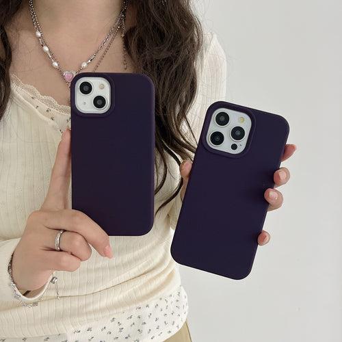 Liquid Silicon Case for iPhone ( Deep Purple )