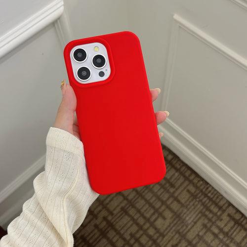 Liquid Silicon Case for iPhone ( Red )