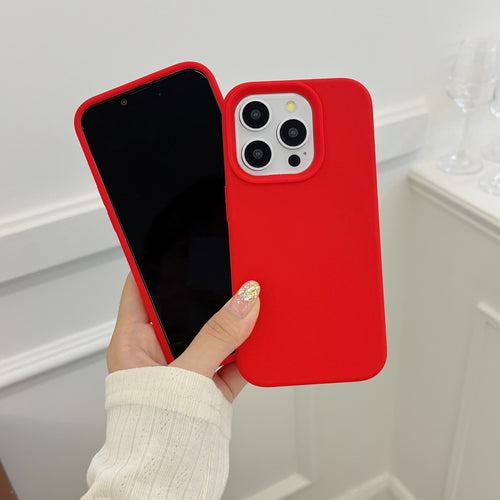 Liquid Silicon Case for iPhone ( Red )