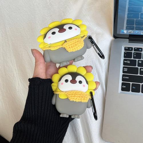 Penguin With Cute Crochet Bag Airpod Case