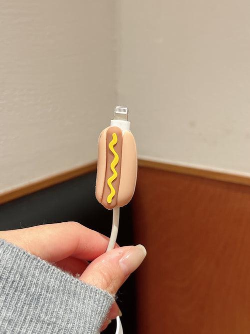 Delicious Hot Dog Designer Charger Case for iPhone Chargers ( Compatiible for Indian Chargers )