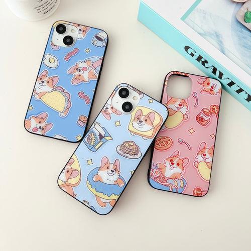 Cute Corgi Design Glass Case