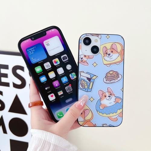 Cute Corgi Design Glass Case