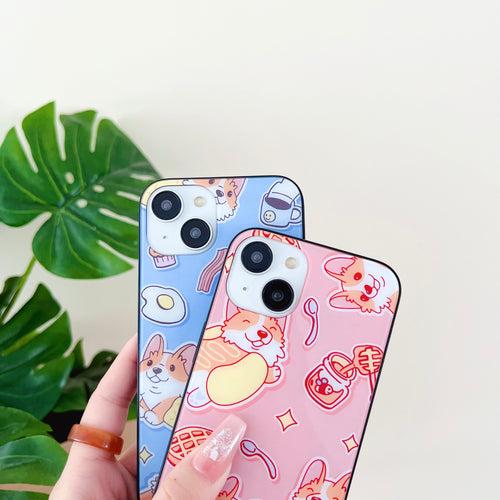 Cute Corgi Design Glass Case