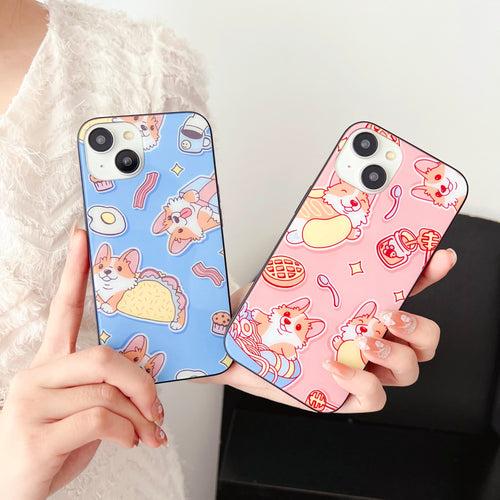 Cute Corgi Design Glass Case