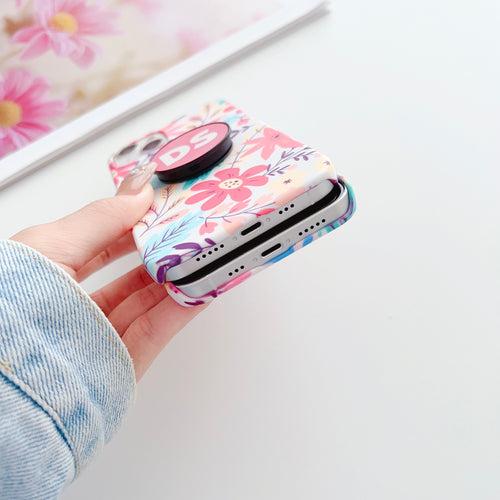 Floral Blossom Designer Slim Case With Customised Holder