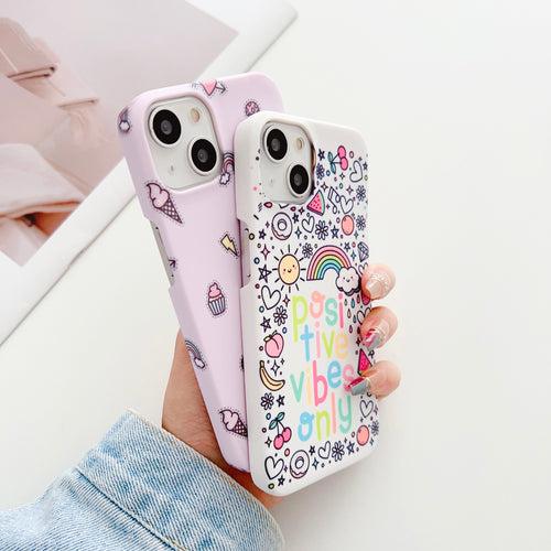 Positive Vibes Only And Ice Cream Pattern Designer Slim Case