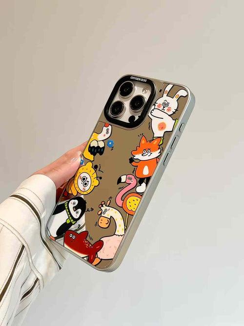 Cute Penguin Mirror Style iPhone Case