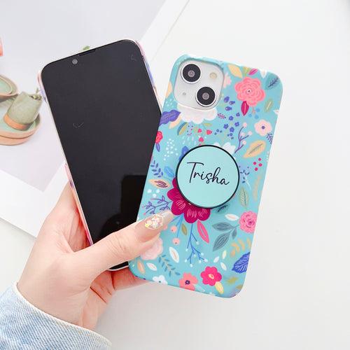 The Bright Floral Designer Slim Case With Customised Holder