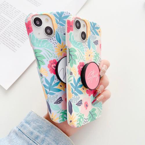 Designer Floral Slim Case Cover With Optional Customised Holder