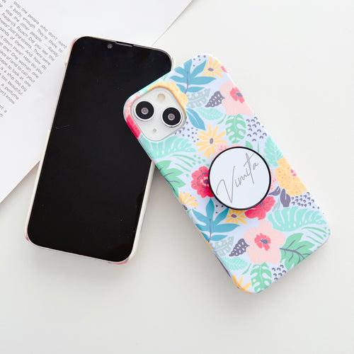 Designer Floral Slim Case Cover With Optional Customised Holder