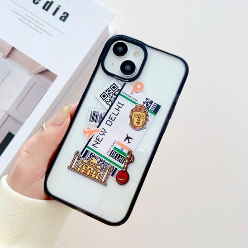 Cities Boarding Pass Designer Impact Proof Silicon Case for iPhone