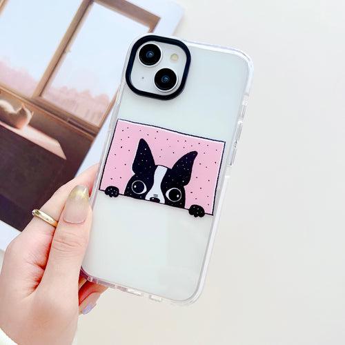 Peeping Dog Designer Impact Proof Silicon Phone Case for iPhone