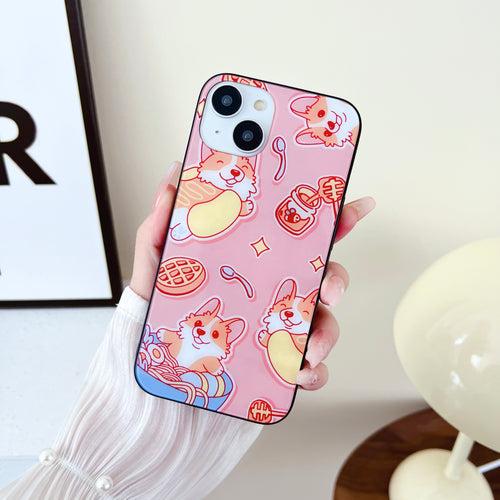 Cute Corgi Design Glass Case