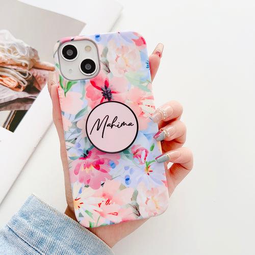 The Floral Family Designer Slim Case With Customised Holder