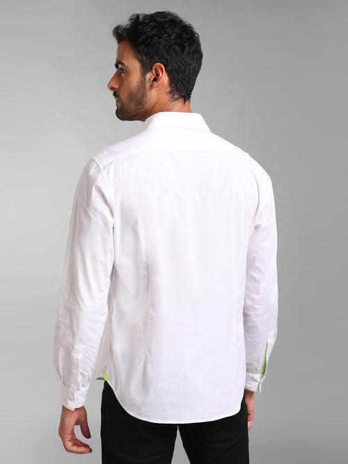 Cotton Stretch Shirt With Zipper Closure