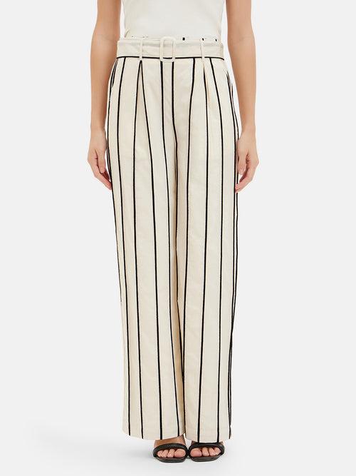 Jordan Wide Leg Trousers With Belt