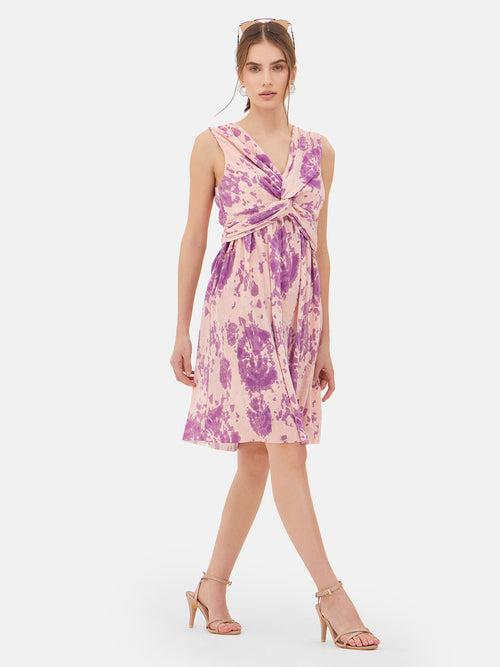 Violet Knotted Mini Dress