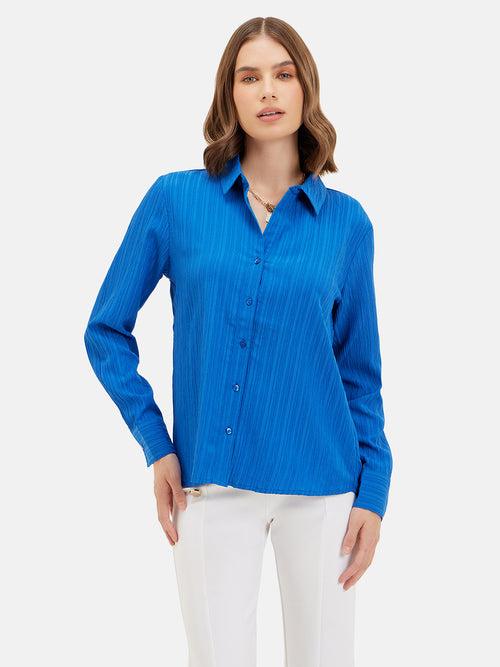 Evelyn Textured Full Sleeves Shirt