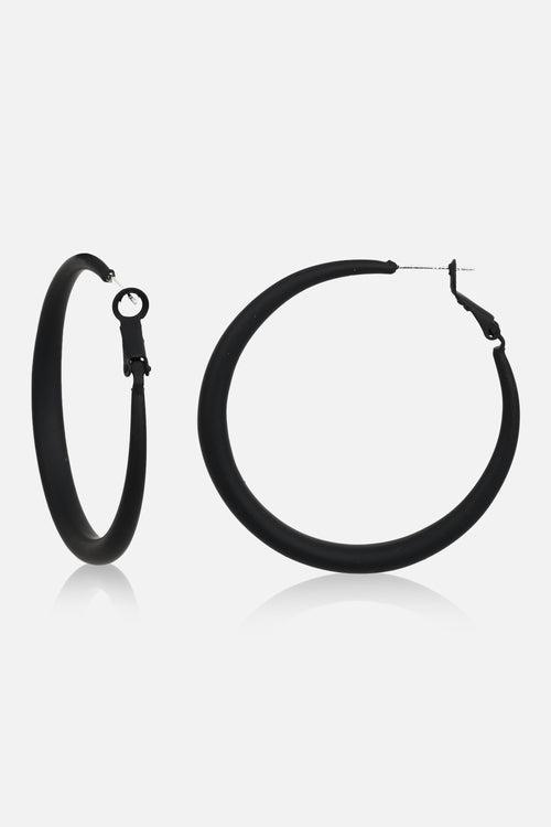 Solid Matte Hoop Earrings