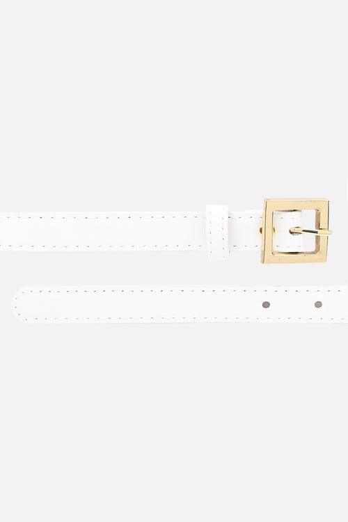 Wrapped Buckle Thin Belt