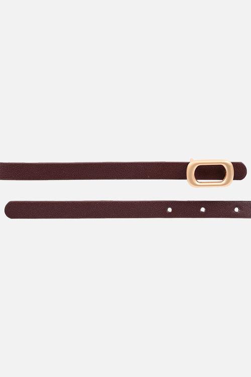 Matte Gold Buckle Belt