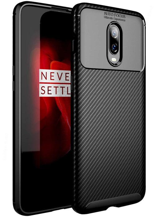 Aramid Fibre Series Shockproof Armor Back Cover For OnePlus 6T, OnePlus 7 6.41 inch, Black