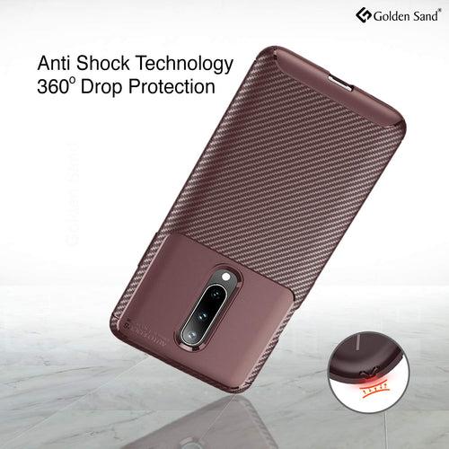 Aramid Fibre Series Shockproof Armor Back Cover for OnePlus 7 Pro 6.67 inch, Brown