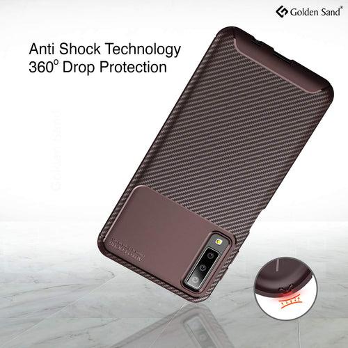 Aramid Fibre Series Shockproof Armor Back Cover for Samsung Galaxy A7 (2018), 6.0 inch, Brown