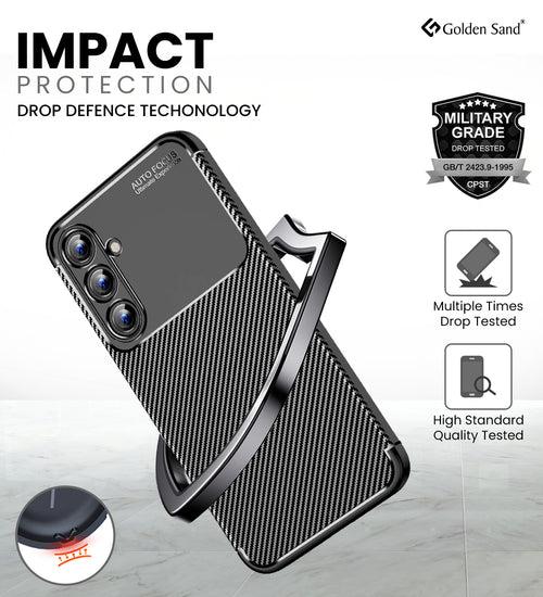 Aramid Fibre Series Shockproof Armor Back Cover for Samsung Galaxy A35 5G, 6.6 inch, Black