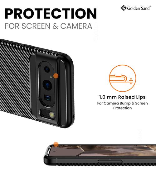 Aramid Fibre Series Shockproof Armor Back Cover for Google Pixel 8 Pro 5G, 6.7 inch, Black