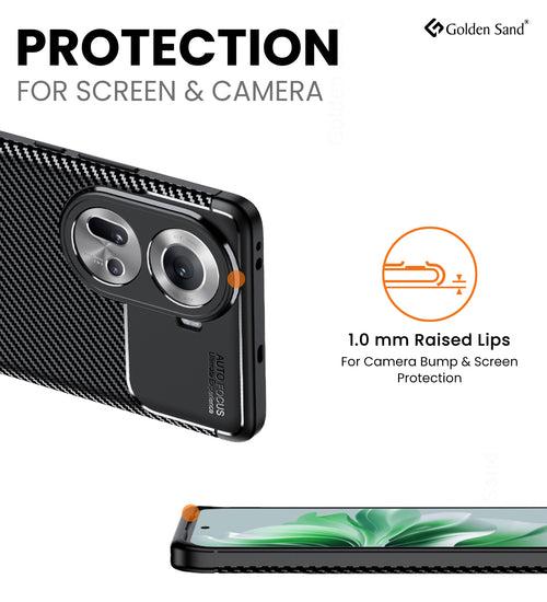 Aramid Fibre Series Shockproof Armor Back Cover for OPPO Reno 11 5G, 6.7 inch, Black