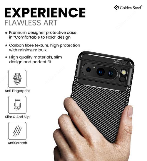 Aramid Fibre Series Shockproof Armor Back Cover for Google Pixel 8 Pro 5G, 6.7 inch, Black