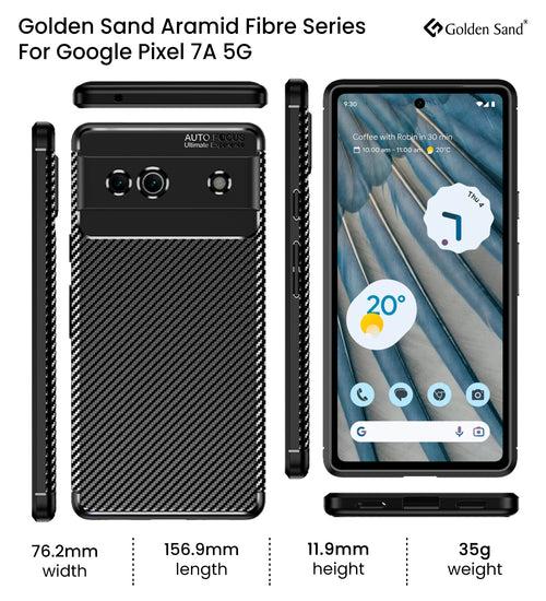 Aramid Fibre Series Shockproof Armor Back Cover for Google Pixel 7a 5G, 6.1 inch, Black