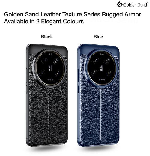 Leather Armor TPU Series Shockproof Armor Back Cover for Xiaomi 14 Ultra 5G, 6.73 inch, Blue