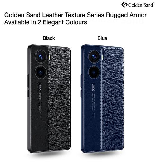 Leather Armor TPU Series Shockproof Armor Back Cover for Vivo V29e 5G, 6.78 inch, Blue