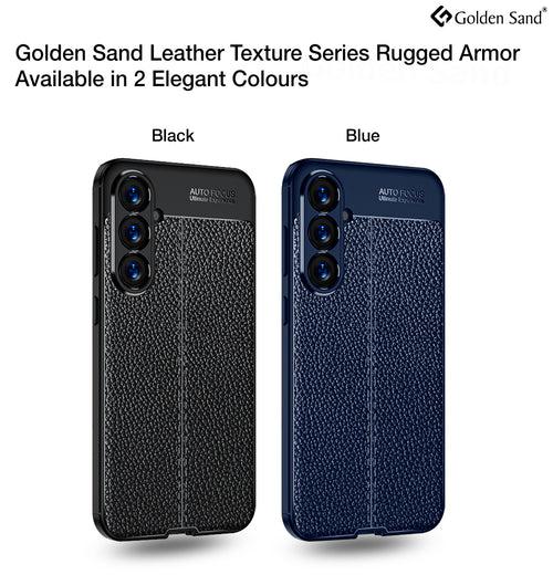 Leather Armor TPU Series Shockproof Armor Back Cover for Samsung Galaxy S23 FE 5G, 6.4 inch, Black